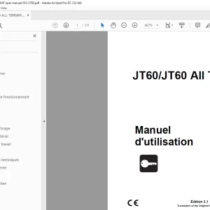 Ditch Witch JT60/JT60 All Terrain Manuel d'utilisation - PDF DOWNLOAD