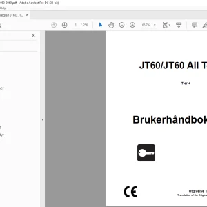 Ditch Witch JT60/JT60 All Terrain Tier 4 Brukerhåndbok - PDF DOWNLOAD