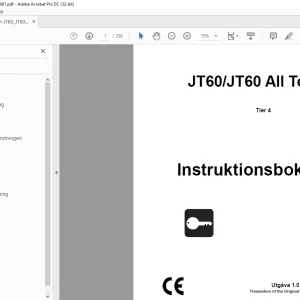Ditch Witch JT60/JT60 All Terrain Tier 4 Instruktionsbok - PDF DOWNLOAD