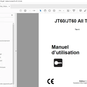 Ditch Witch JT60/JT60 All Terrain Tier 4 Manuel d’utilisation - PDF