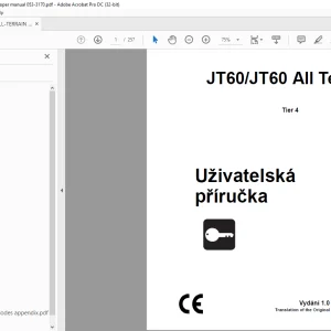 Ditch Witch JT60/JT60 All Terrain Tier 4 Uživatelská příručka PDF