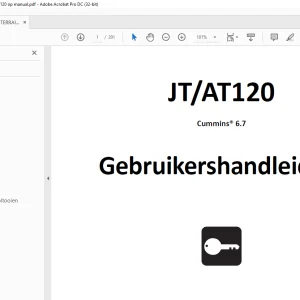 Ditch Witch JTAT120 Cummins 6.7 Gebruikershandleiding - PDF