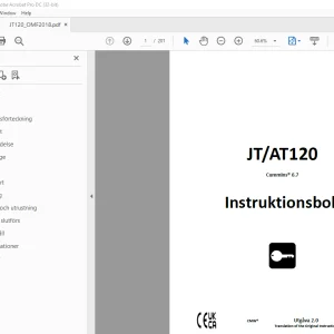 Ditch Witch JTAT120 Cummins 6.7 Instruktionsbok - PDF