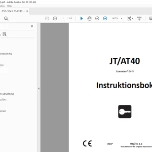 Ditch Witch JTAT40 Cummins B4.5 Instruktionsbok - PDF DOWNLOAD