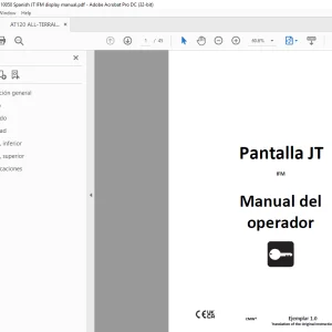 Ditch Witch Pantalla JT Manual del operador - PDF DOWNLOAD