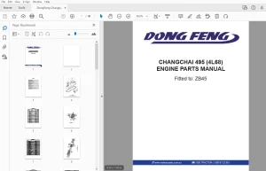 DongFeng Changchai 495 (4L68) Engine Parts Manual - PDF
