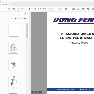 DongFeng Changchai 495 (4L68) Engine Parts Manual - PDF