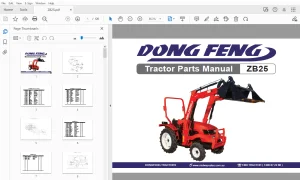 DongFeng ZB25 Tractor Parts Manual - PDF