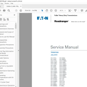 EATON Roadranger Fuller® Heavy Duty Transmissions TRSM1500 Service Manual PDF