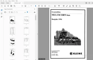 Franz Kleine Multicorn-Mais Baujahr 1994 Ersatzteilliste - PDF