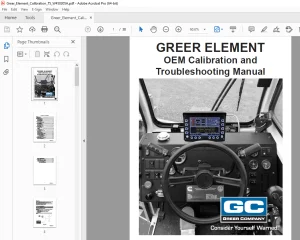 GREER ELEMENT OEM Calibration & Troubleshooting Manual W450305A PDF