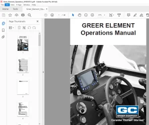 GREER ELEMENT Operation Manual W450301A - PDF DOWNLOAD
