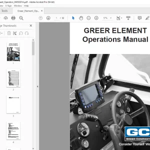 GREER ELEMENT Operation Manual W450301A - PDF DOWNLOAD