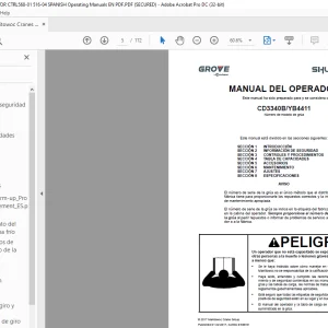 Grove Crane CD3340B/YB4411 MANUAL DEL OPERADOR DE LA PDF