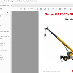 Grove Crane GRT655/GRT655L MANUAL DEL OPERADOR