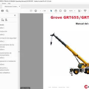 Grove Crane GRT655/GRT655L MANUAL DEL OPERADOR  - PDF