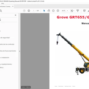 Grove Crane GRT655/GRT655L Manual del operador - PDF DOWNLOAD