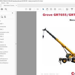 Grove Crane GRT655/GRT655L Manuale d’uso - PDF DOWNLOAD