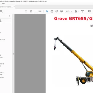 Grove Crane GRT655/GRT655L Manuale d’uso  - PDF DOWNLOAD