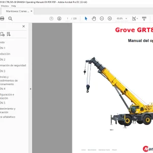 Grove GRT8100 Crane Guia del Operador PDF