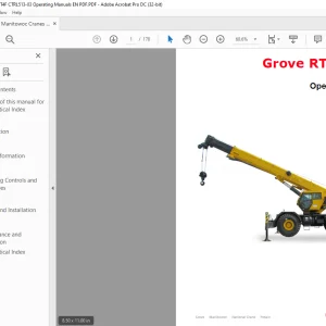 Grove Crane RT765E-2 Operator Manual - PDF DOWNLOAD