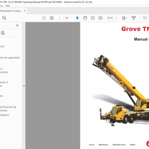 Grove Crane TMS800E Manual del Operador  - PDF DOWNLOAD