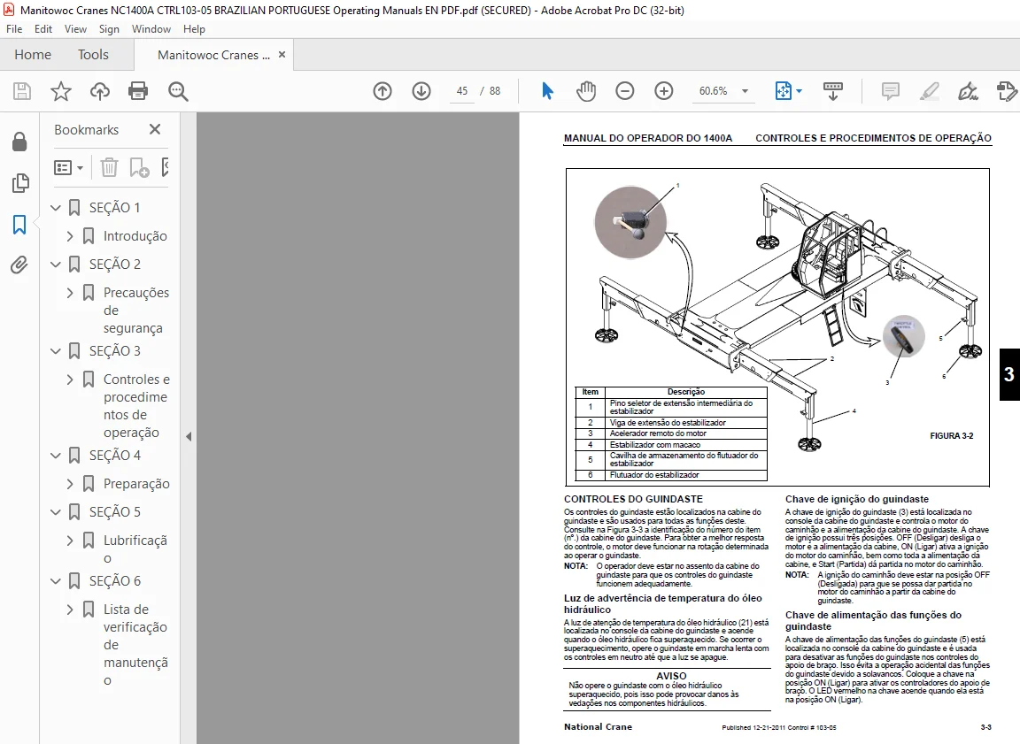 Grove Forklift National Crane Guindastes SΓ©rie 1400A MANUAL DO OPERADOR - PDF DOWNLOAD - Image 2