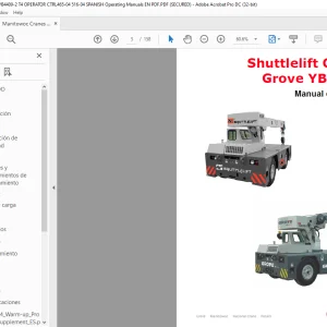 Grove YB4409-2 Shuttlelift CD3339 Manual del operador PDF