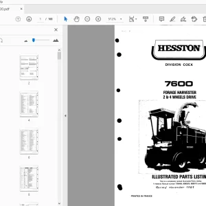 HESSTON 7600 FORAGE HARVESTER 2 & 4 WHEELS DRIVE PARTS MANUAL - PDF