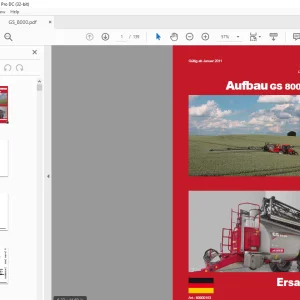 HORSCH AufbauGS 8000 Ersatzteilliste Manual  - PDF DOWNLOAD