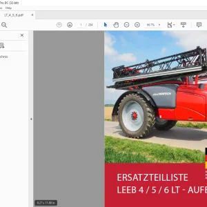 HORSCH LEEB 4/5/6 LT - AUFBAU Ersatzteilliste Manual  - PDF DOWNLOAD