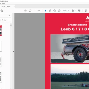 HORSCH Leeb 6 / 7 / 8 GS Ersatzteilliste Manual 80900154 PDF