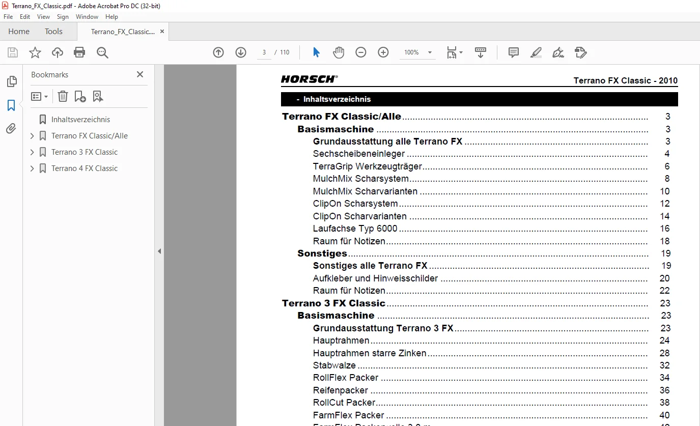 HORSCH Terrano FX Classic ERSATZTEILLISTE Manual - PDF DOWNLOAD - Image 2