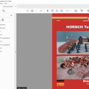 HORSCH Terrano FX Ersatzteilliste Manual 80420101  - PDF DOWNLOAD