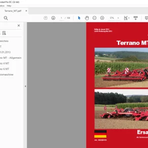 HORSCH Terrano MT Ersatzteilliste Manual - PDF DOWNLOAD