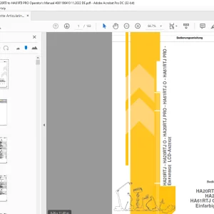 Haulotte Forklift HA20RTJ HA20RTJ O Bedienungsanleitung PDF