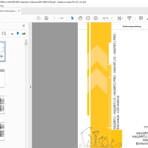 Haulotte Forklift HA20RTJ - HA20RTJ O Bedienungsanleitung PDF
