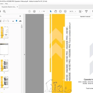 Haulotte Forklift HS15E - HS4390E - HS15E Operator's Manual PDF