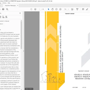 Haulotte Forklift HT16 RTJ O - HT16 RTJ PRO - Operator's manual