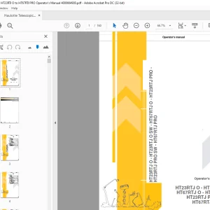 Haulotte Forklift HT23RTJ O - HT23RTJ O SW Operator's Manual - PDF DOWNLOAD