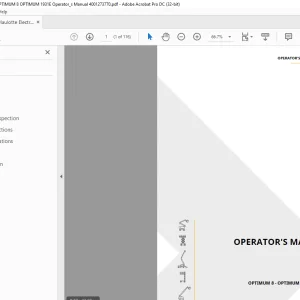 Haulotte Forklift OPTIMUM 8  OPTIMUM 1931 E Operator's Manual