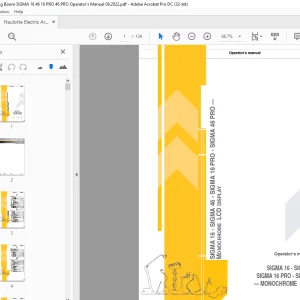 Haulotte Forklift SIGMA 16 - SIGMA 46 Operator's manual - PDF
