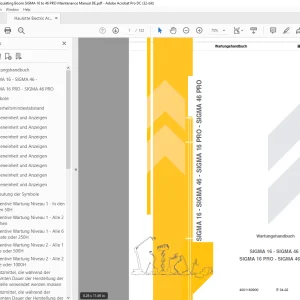 Haulotte Forklift SIGMA 16 - SIGMA 46 Wartungshandbuch PDF