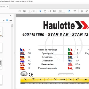Haulotte Forklift STAR 6 AE - STAR 13 AE Spare Parts Manual - PDF DOWNLOAD