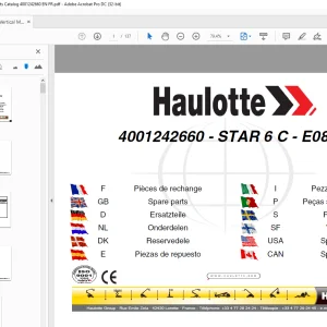 Haulotte Forklift STAR 6 C - E08.22 Parts Manual - PDF DOWNLOAD
