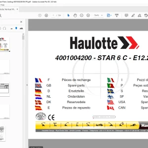 Haulotte Forklift STAR 6 C - E12.22 Parts Manual - PDF DOWNLOAD