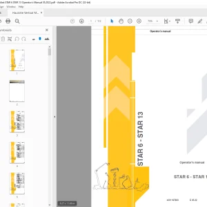 Haulotte Forklift STAR 6 - STAR 13 Operator's manual - PDF DOWNLOAD