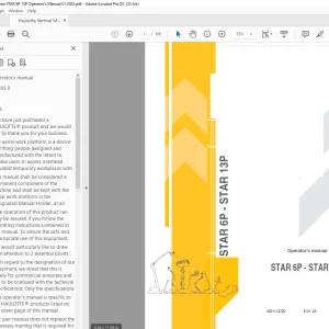 Haulotte Forklift STAR 6P - STAR 13P Operator's manual - PDF DOWNLOAD