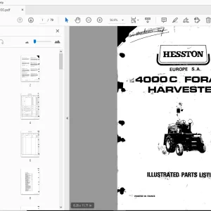 Hesston 4000C Forage Harvester Parts Manual - PDF