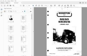 Hesston 5530/5530S Rounder Baler Parts Manual - PDF